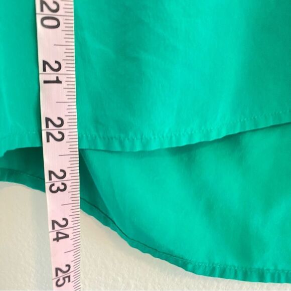 Lilly Pulitzer Elsa Silk Top Color Block Combo Blue Green Long Sleeve - Picture 10 of 10